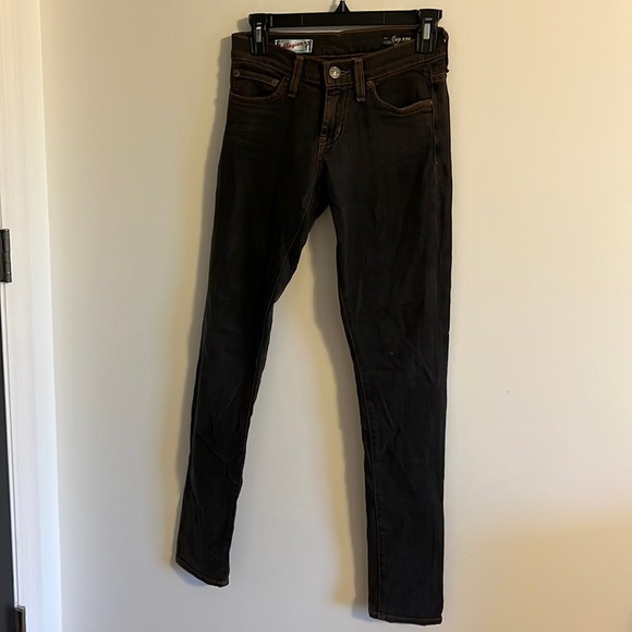 Red engine low rise skinny gunmetal jeans size 26 - Picture 4 of 9